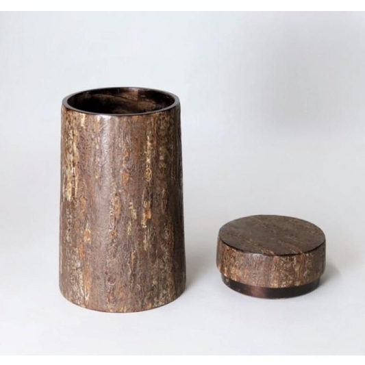 Cherry Bark Art Coffee Container - Marble coffee container