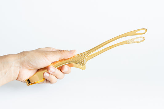 Senbudō Yakiniku Tongs with Stand Gold Large