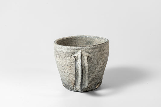 Low Mug Kohiki Haiyu (white slip glaze & ash glaze)