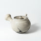 Low Teapot  Kohiki Haiyu (white slip glaze & ash glaze)