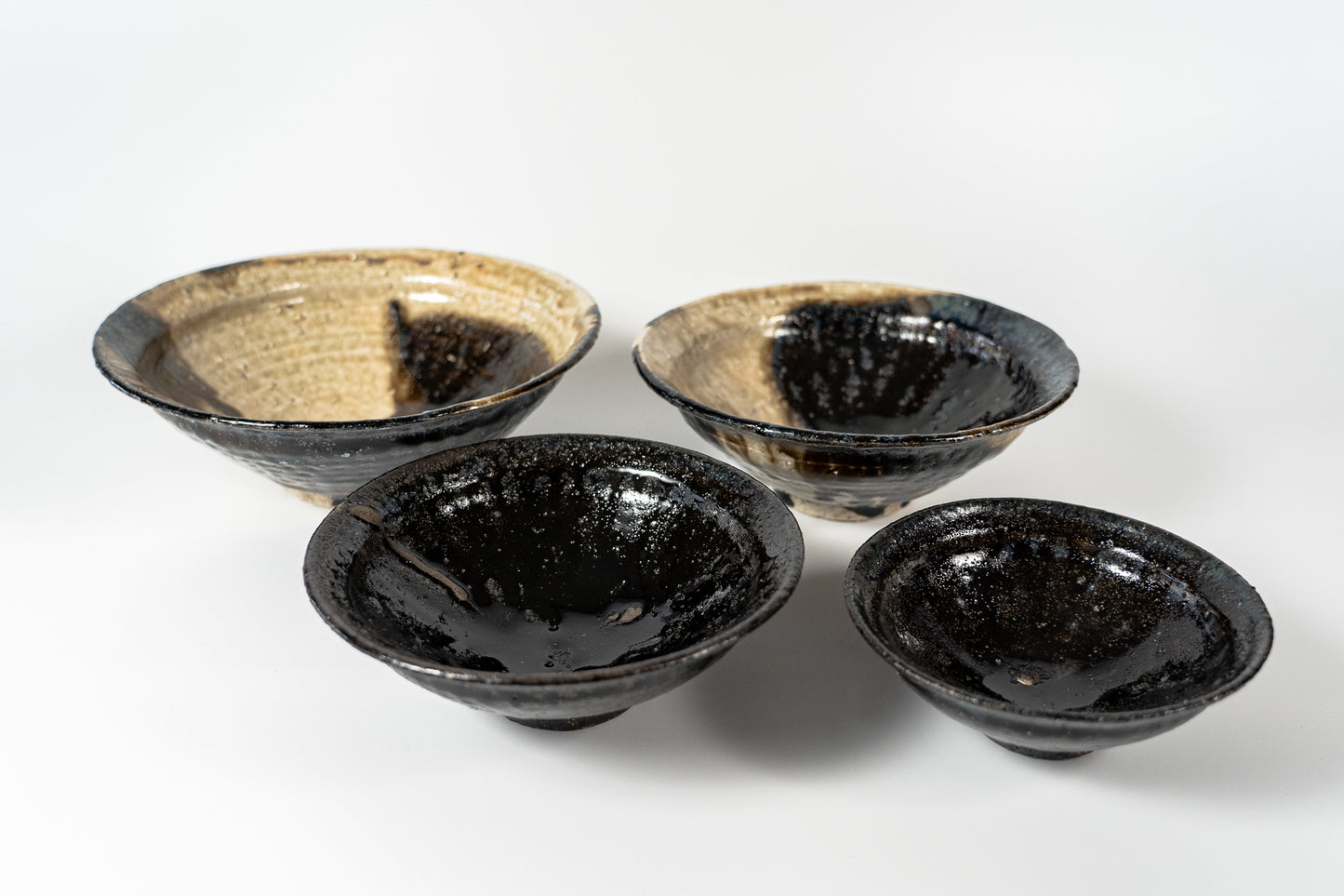 Asabachi Bowl Large Kuro Haiyu (black ash glaze)