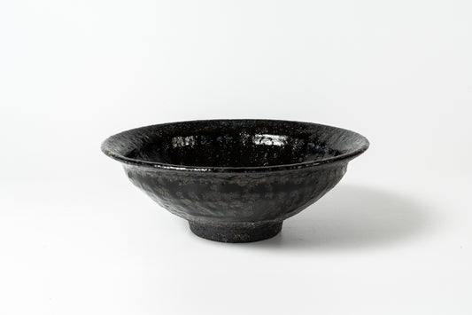 Asabachi Bowl Large Kuro Haiyu (black ash glaze)