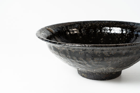 Asabachi Bowl Large Kuro Haiyu (black ash glaze)