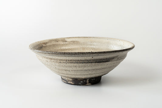 Asabachi Bowl Mini Kohiki Haiyu (white slip glaze & ash glaze)