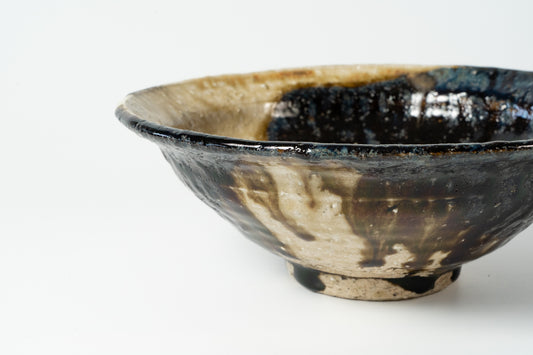 Asabachi Bowl Large Tessaiyu (iron glaze)