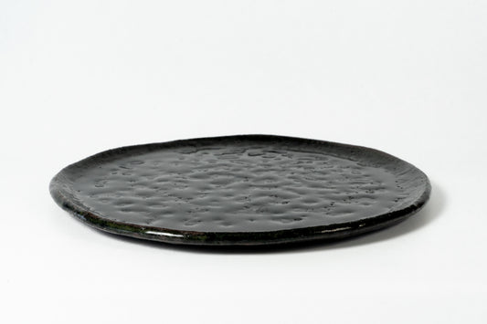 Plate Kuro Haiyu (black ash glaze)