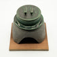 Kamadohan 1 gou with wooden box (180 milliliters) pot: green, stand: gray