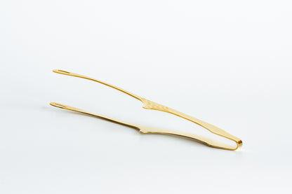 Senbudō Yakiniku Tongs with Stand Gold Large